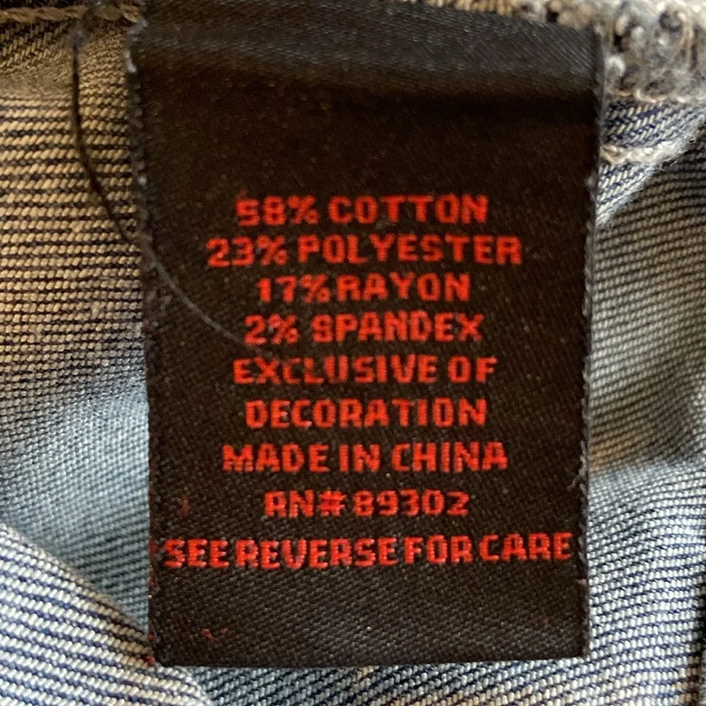 Earl Medium Wash Blue Jean Denim Urban Edgy Streetwear Trucker Jean Jacket 3049 - Picture 7 of 8